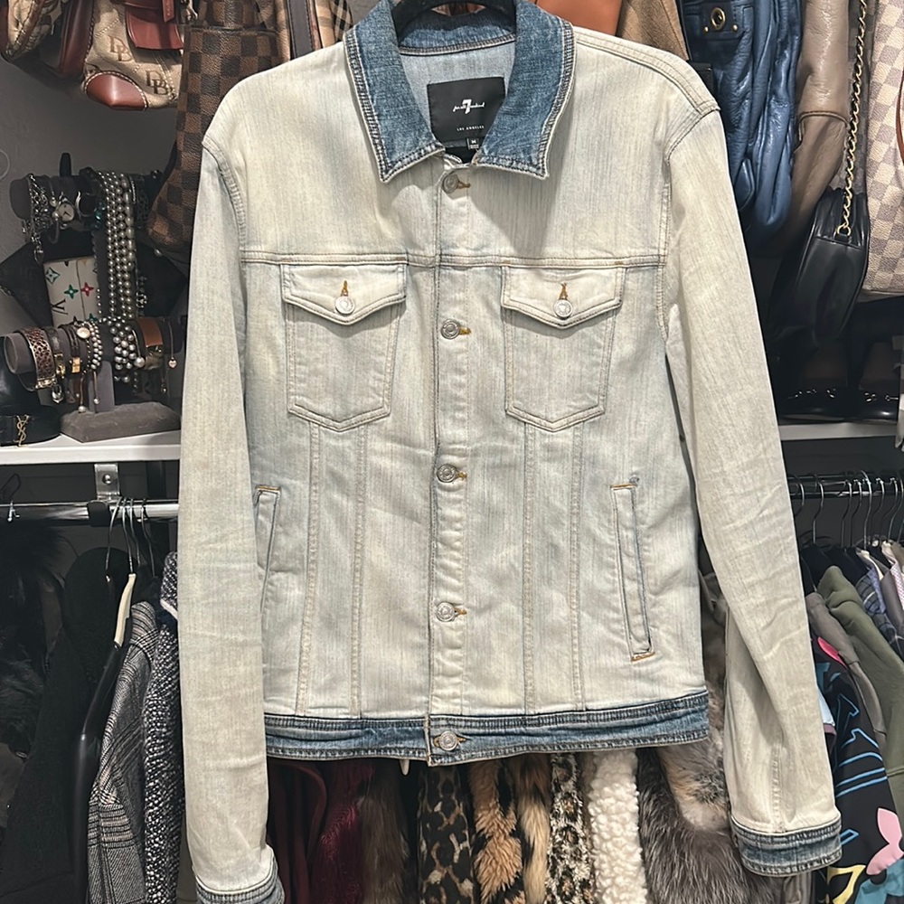 7 for all mankind- Men’s trucker JEAN jacket.